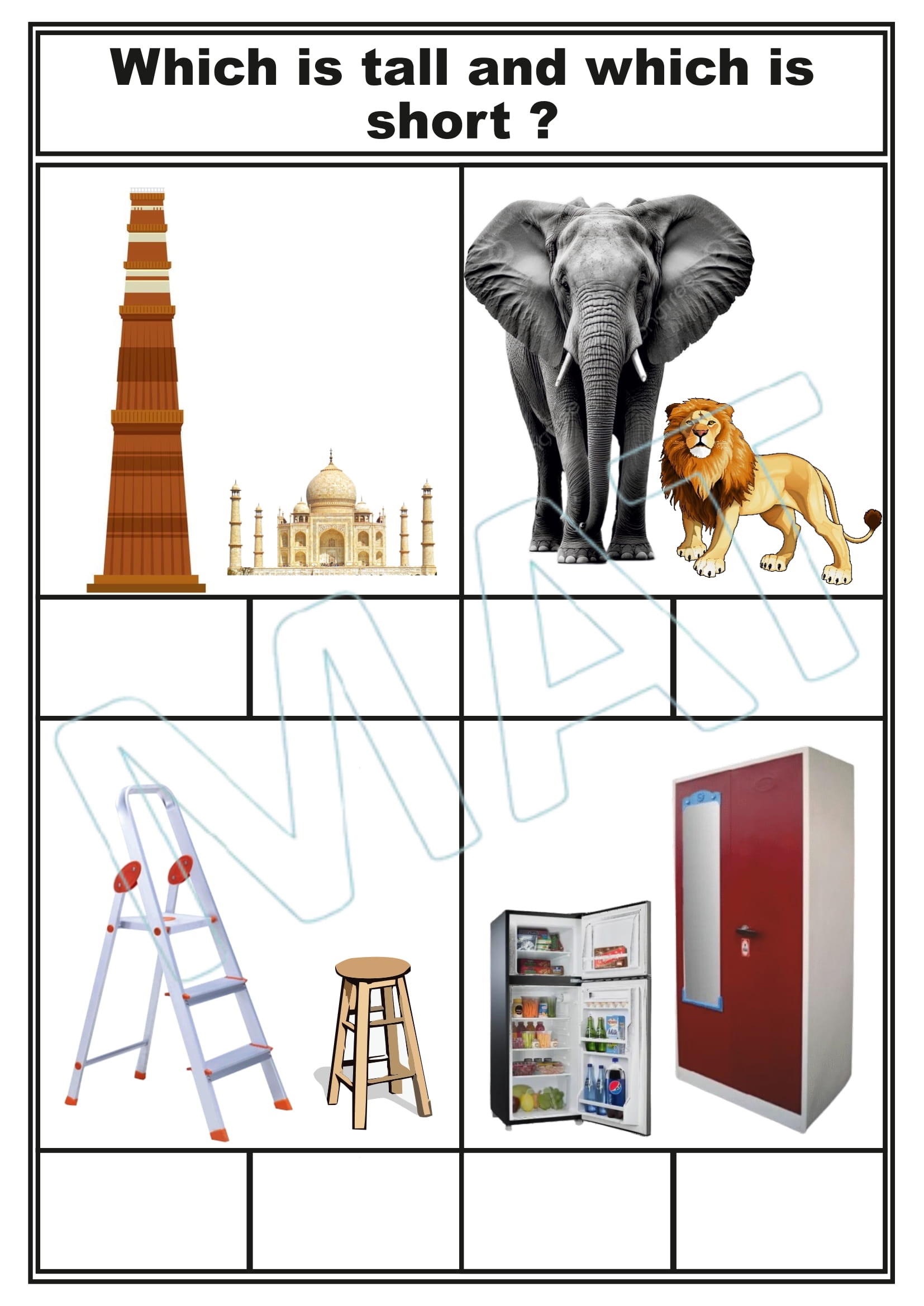 Let’s Identify the Short and Tall Objects