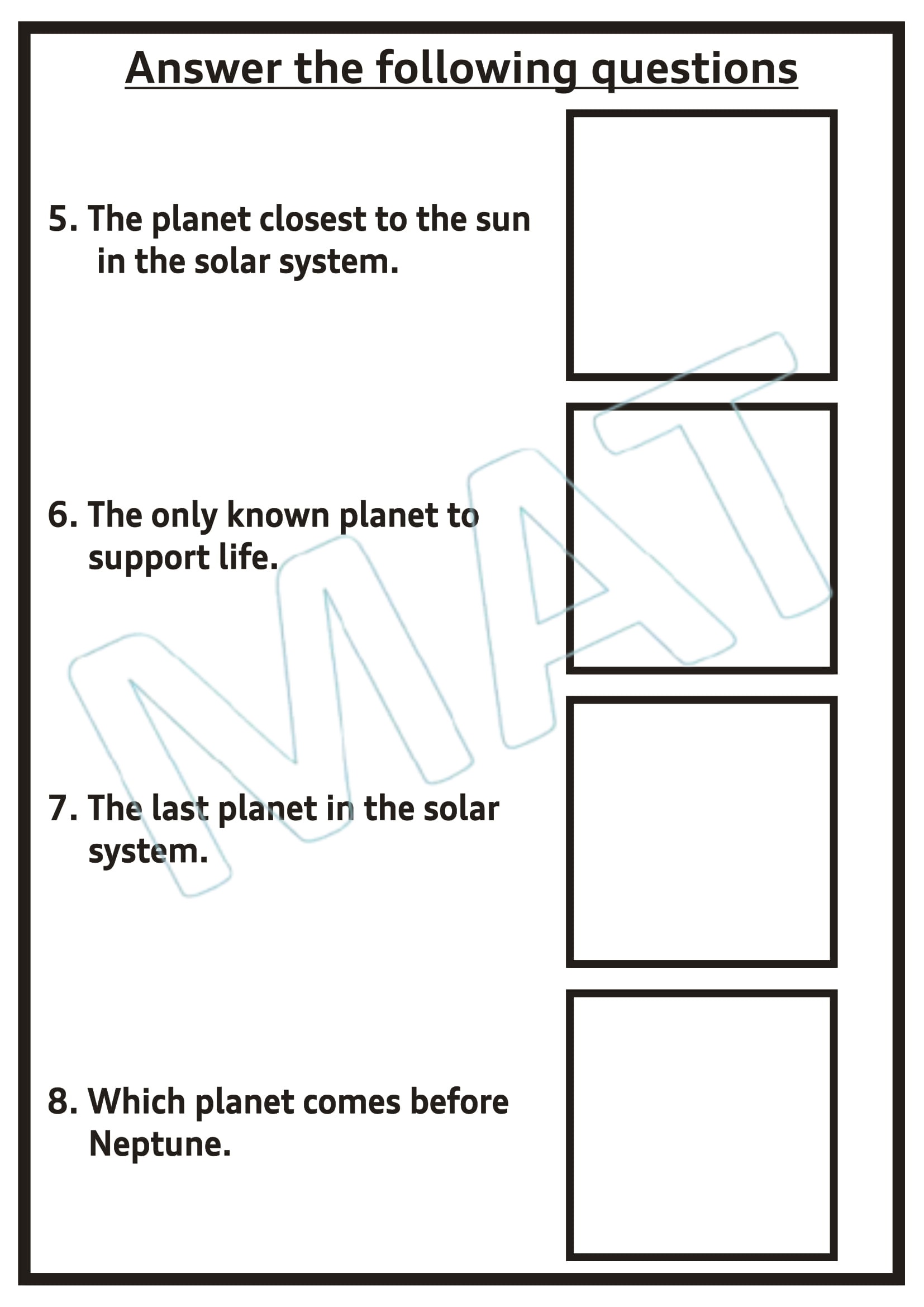 My Book of Solar System