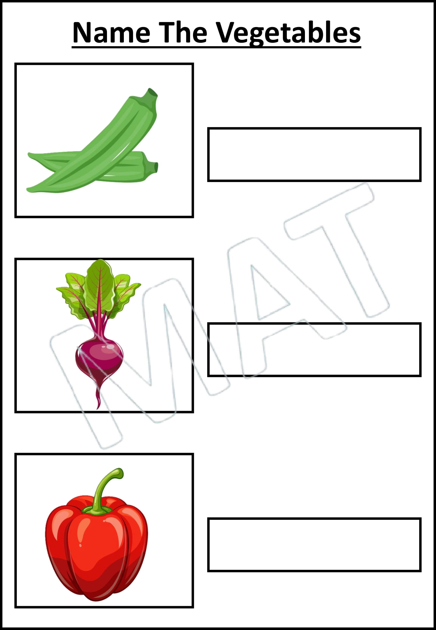 Naming Vegetables
