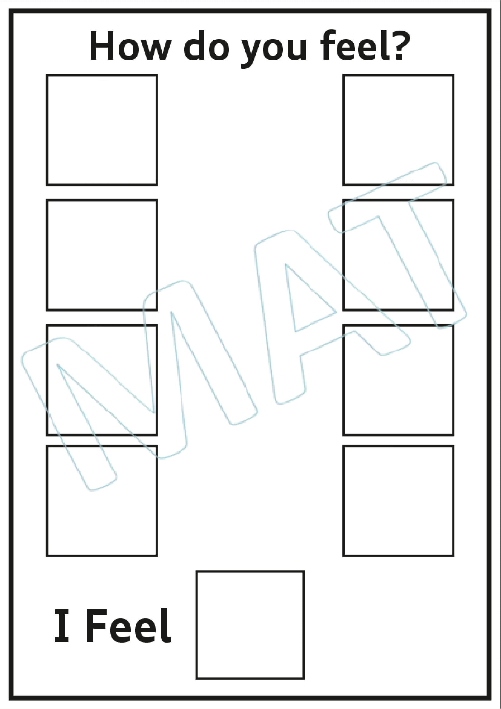 Visual Communication Board- Emotions