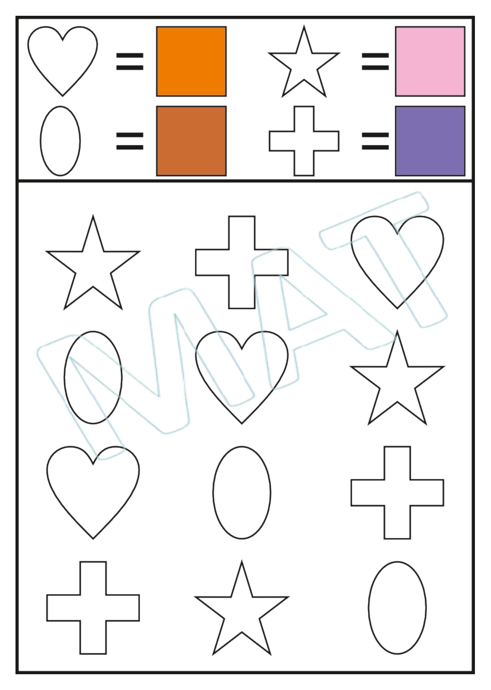 Visual Perception –3 (Shapes Colour Coding)