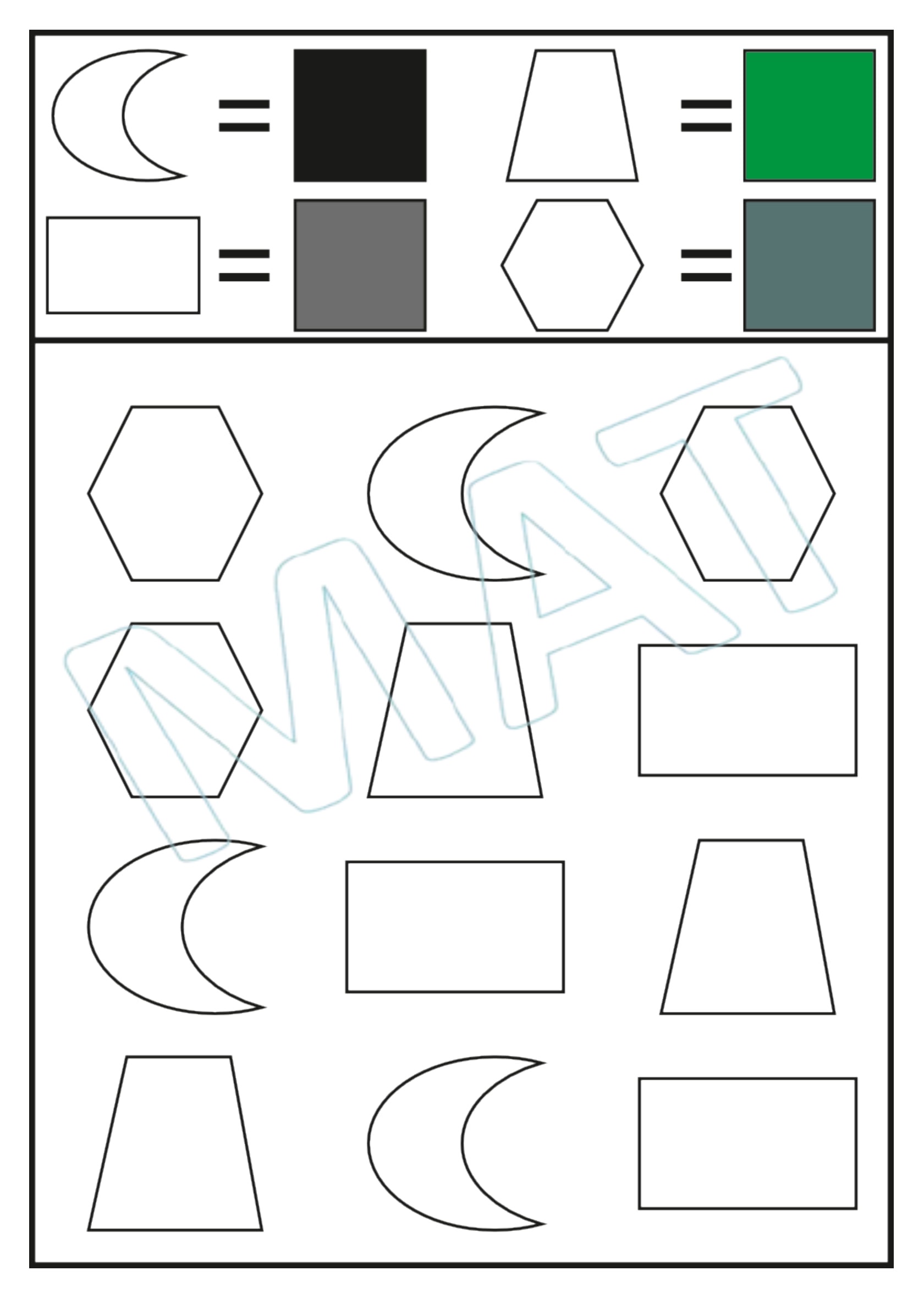 Visual Perception –3 (Shapes Colour Coding)