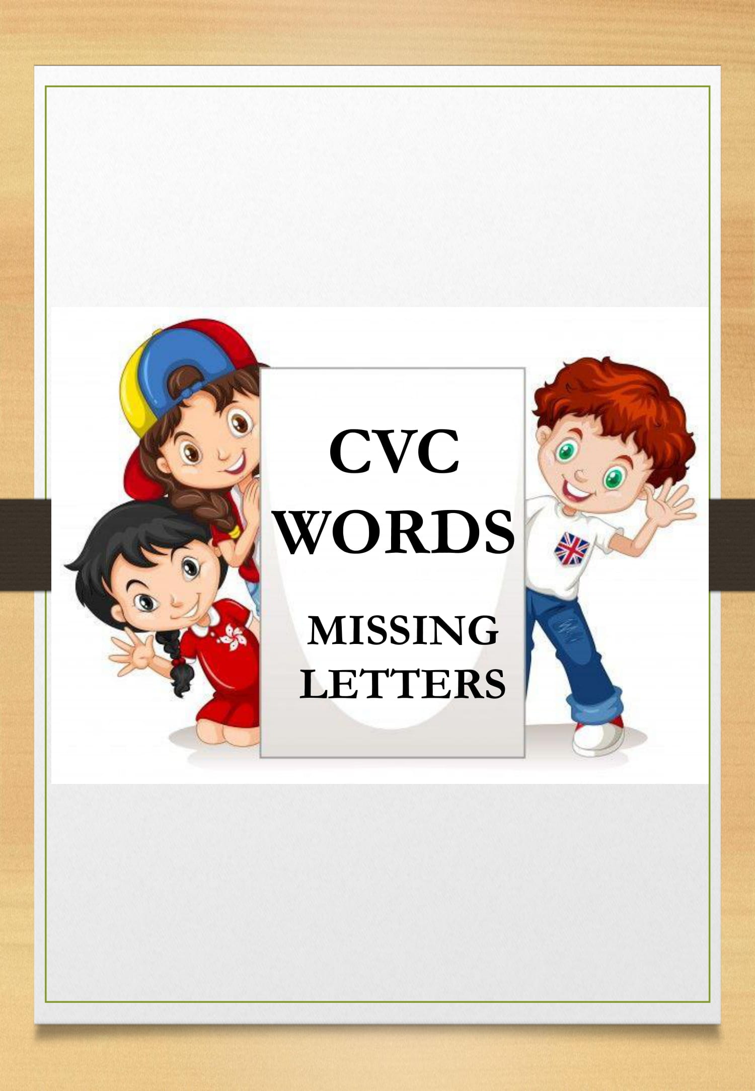 CVC Words Missing Letters