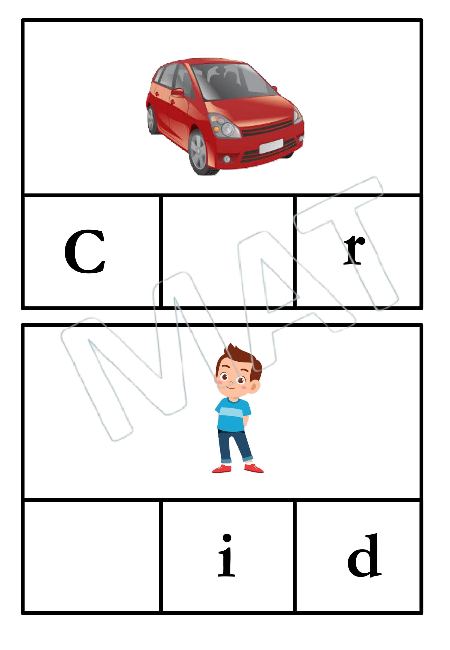 CVC Words Missing Letters