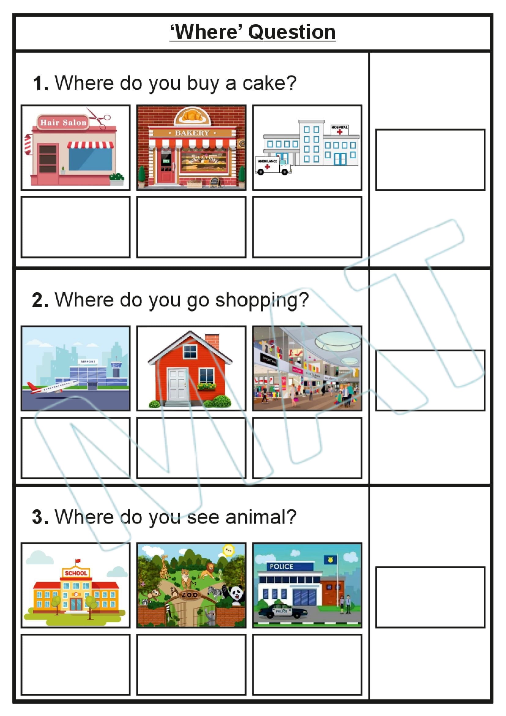 Where Questions Part-2