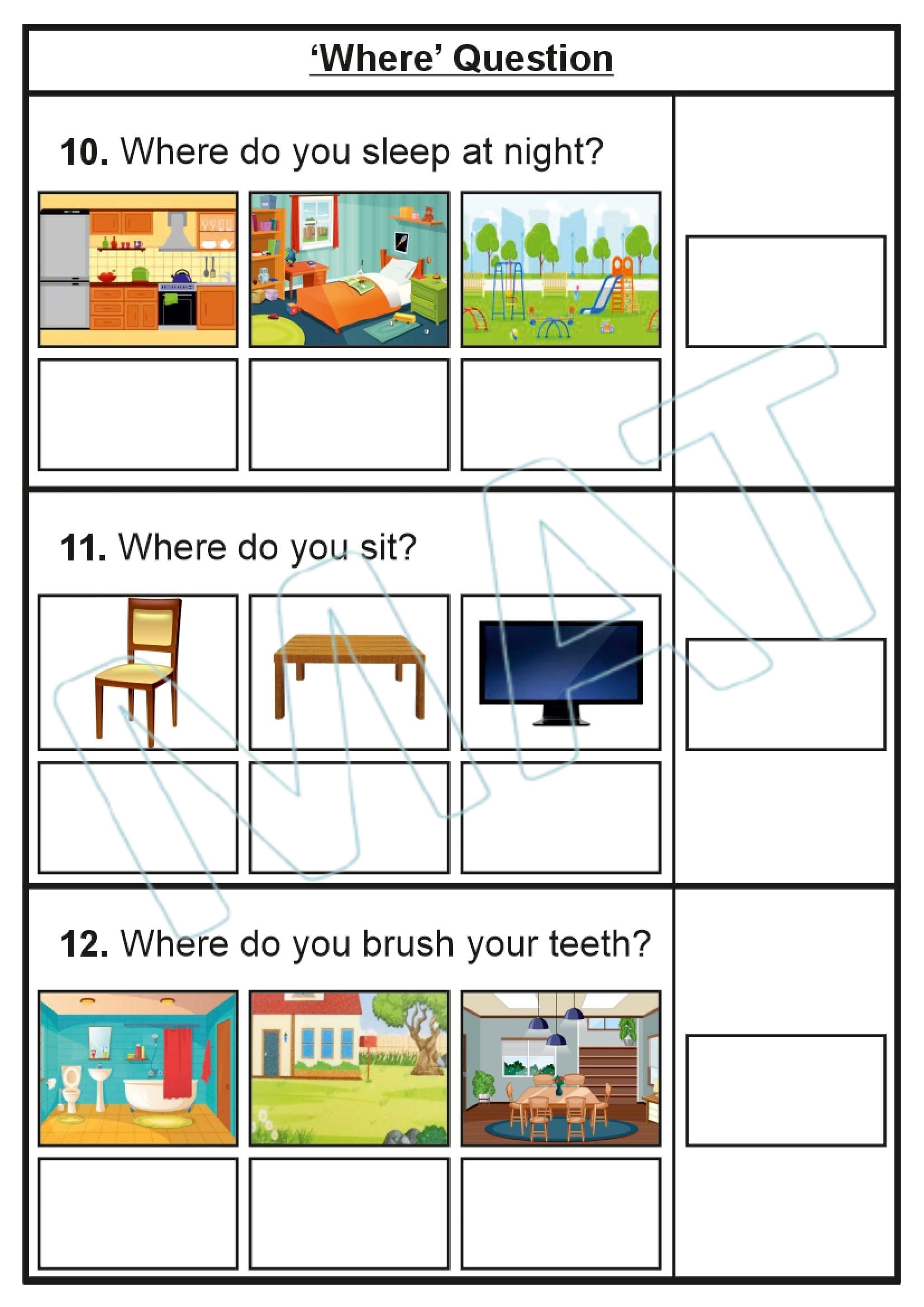 Where Questions Part-2