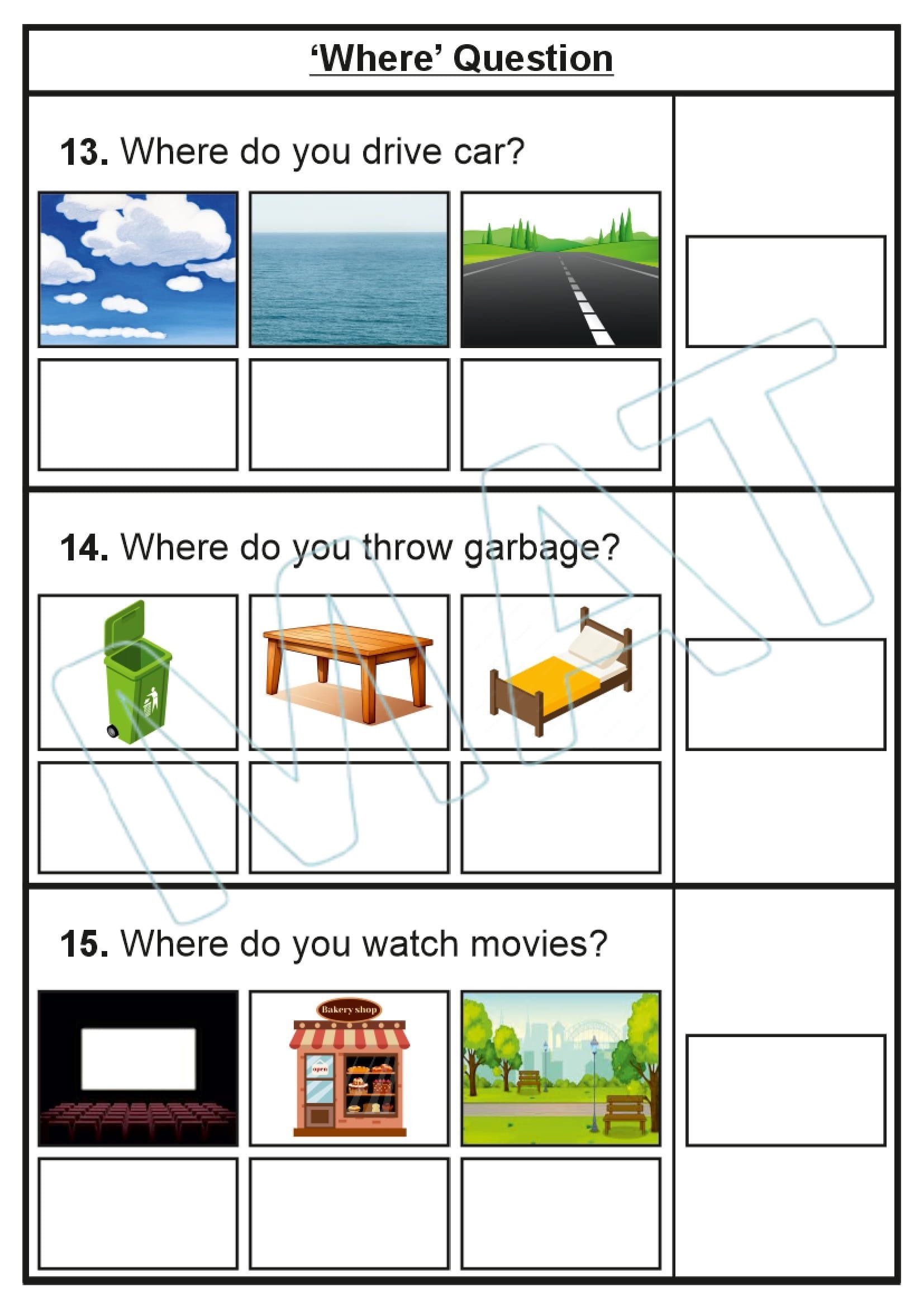 Where Questions Part-2